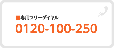 専用フリーダイヤル0120-100-250